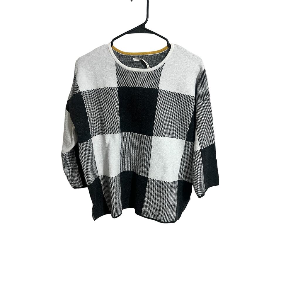 Max Studio Block Pattern Sweater Large - image 3